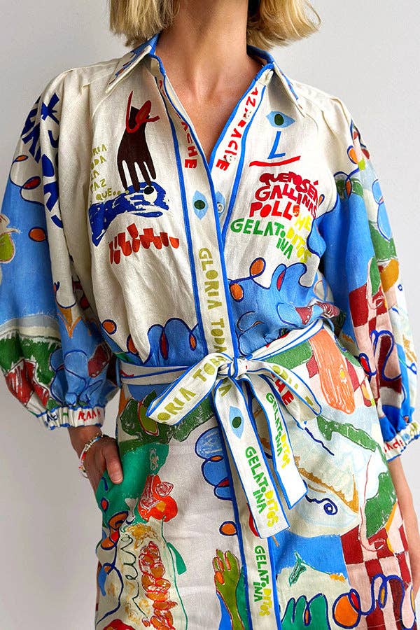 Som vist 2025 Ny hørkjole med tryk – chic og afslappet stil for engroshandel på Faire3