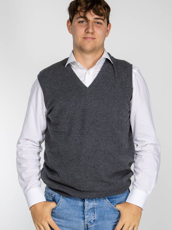 Quiet Form Vee Ash for wholesale by Oxford Meadow Cashmere