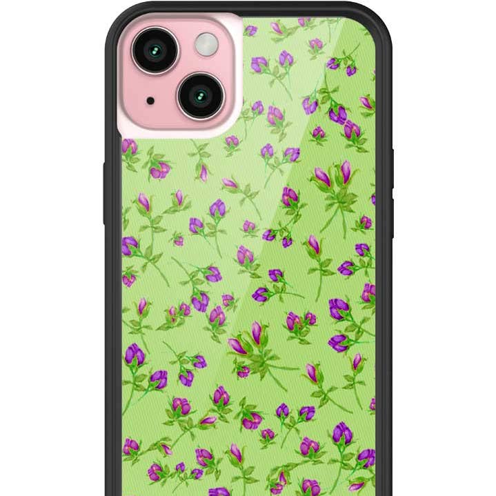 Purple Posie Rosie iPhone 15 Plus Case for wholesale by Wildflower Cases