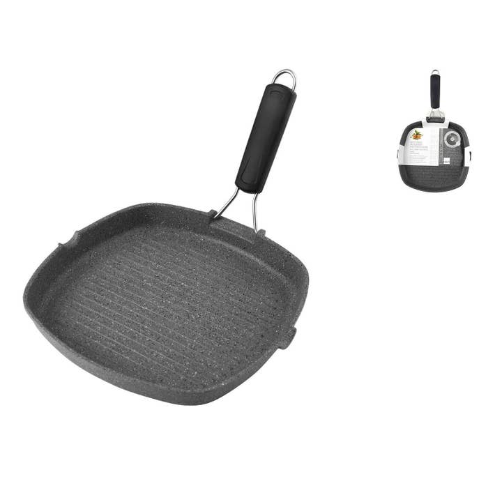 Stone Induction Non-Stick Aluminum Grill Pan 28 cm for wholesale by H&H