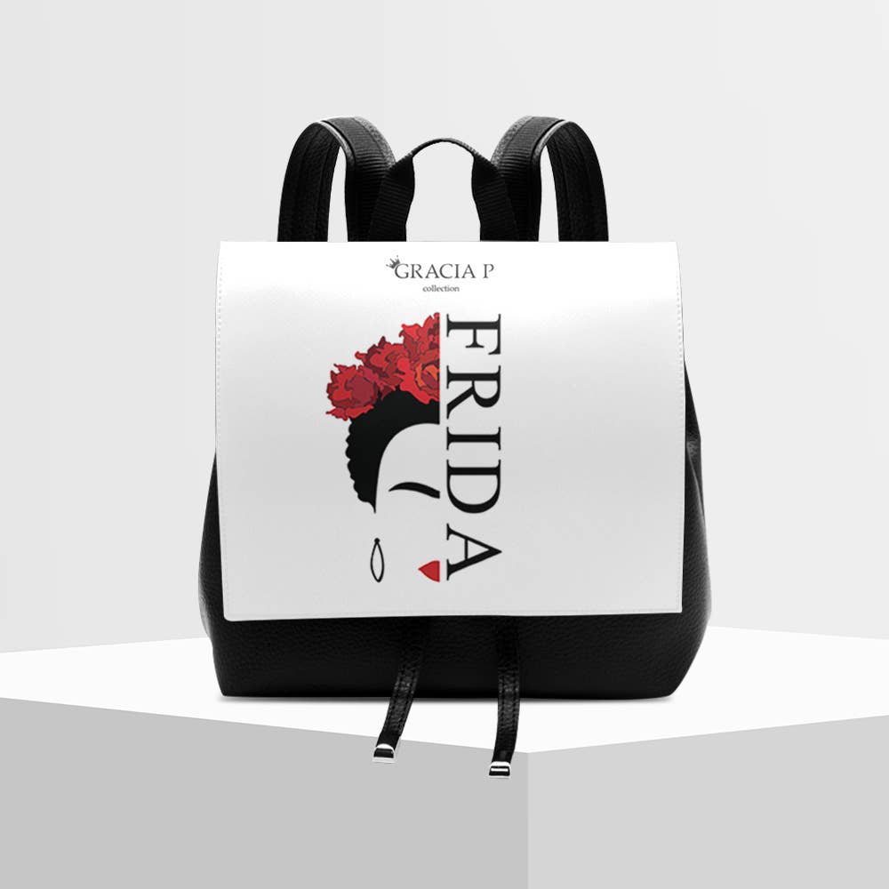 GLOBALSHOP SRL - Venta al por mayor Mochila - Mujer - Mochila Molly by Gracia P - Mochila italiana - Nombre Frida blanco