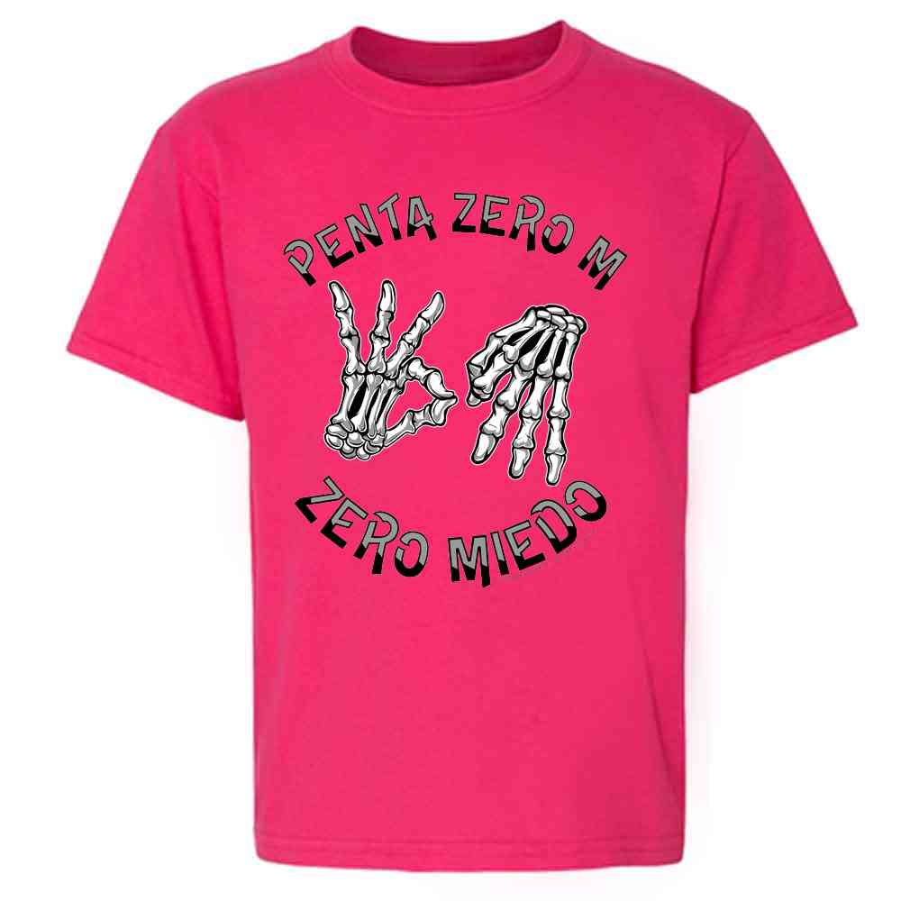 Pop Threads - Vendita all'ingrosso Maglietta serigrafata - Bambini - Penta Zero M Zero Miedo Luchador Lucha Libre Bambini6