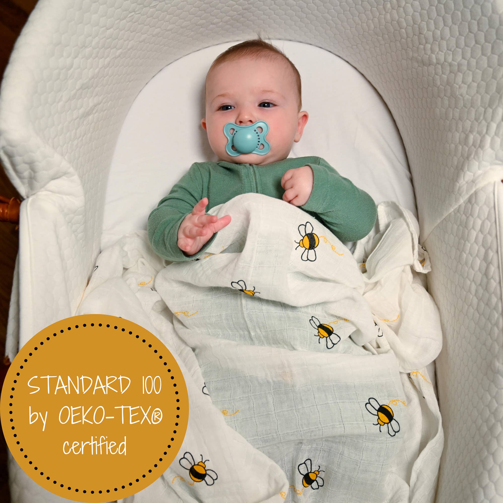 LollyBanks - Wholesale Swaddle - Baby - Bee-utiful Baby Muslin Swaddle Blanket3