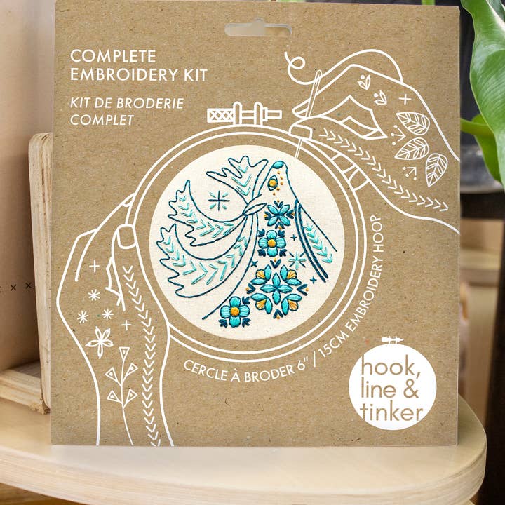 Hook, Line & Tinker Embroidery Kits - Wholesale Embroidery/Cross Stitch Supplies - Caribou Complete Embroidery Kit2