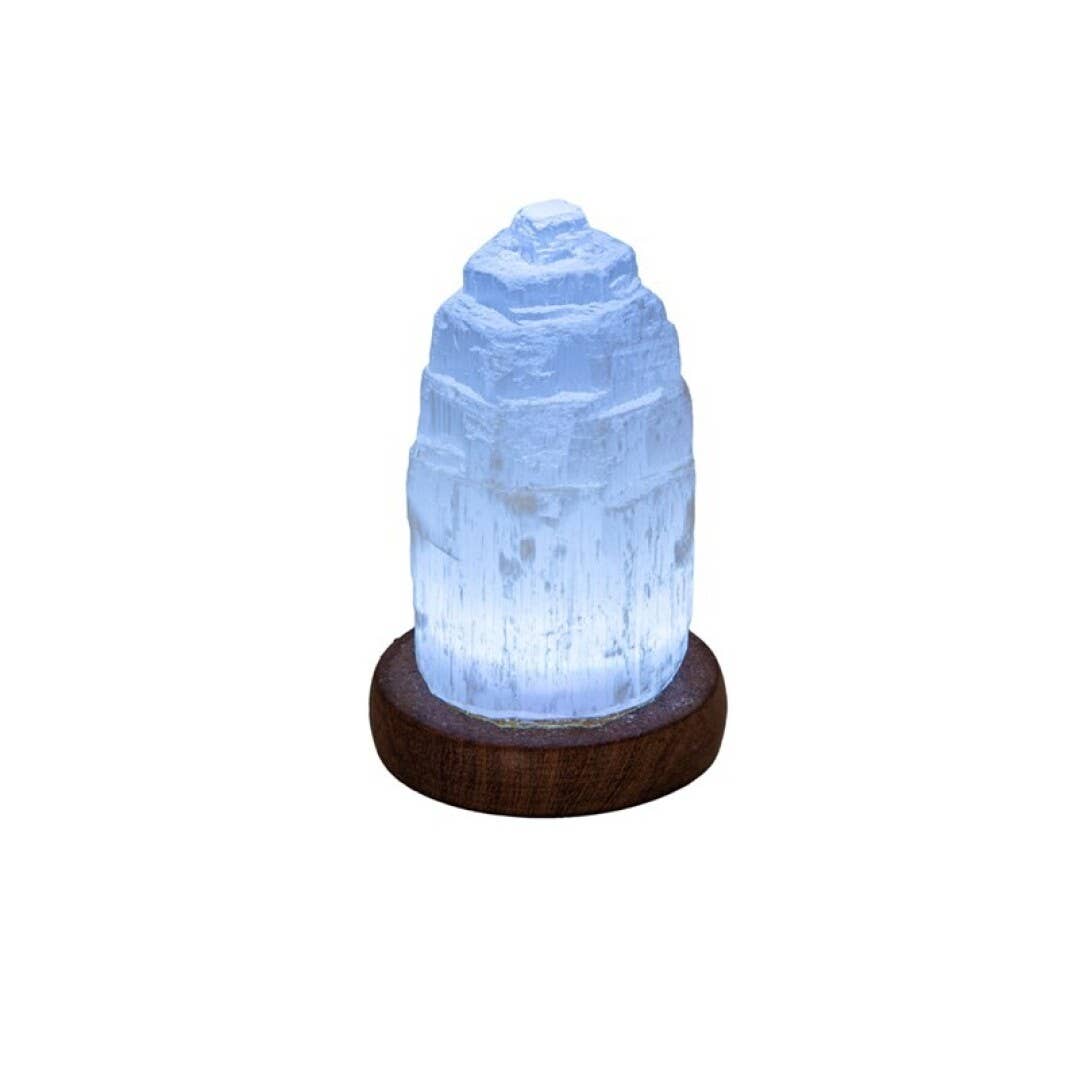 AUM Fragrances - Wholesale Salt Lamp - 10Cm Usb Selenite Lamp