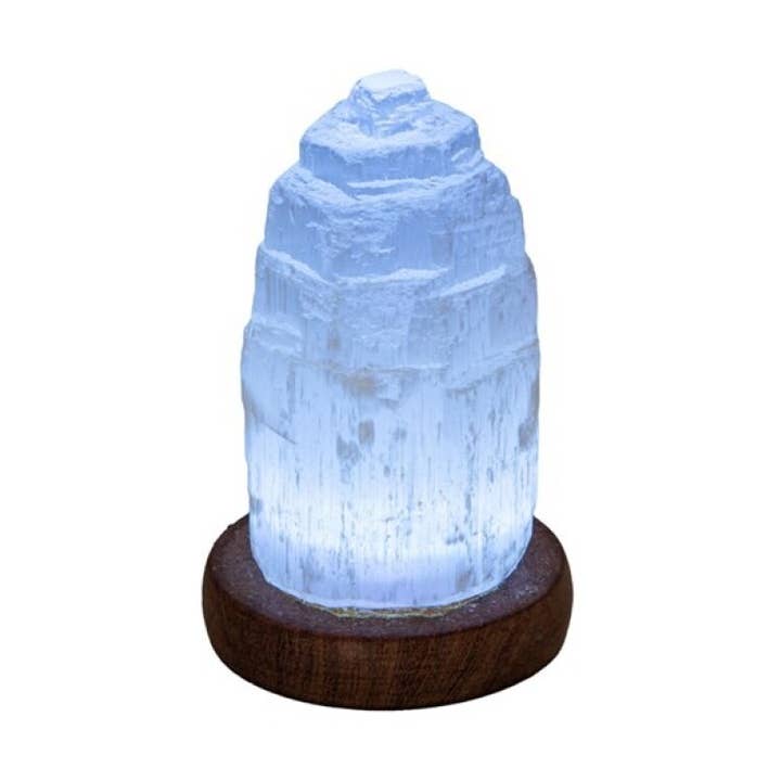 AUM Fragrances - Wholesale Salt Lamp - 10Cm Usb Selenite Lamp0