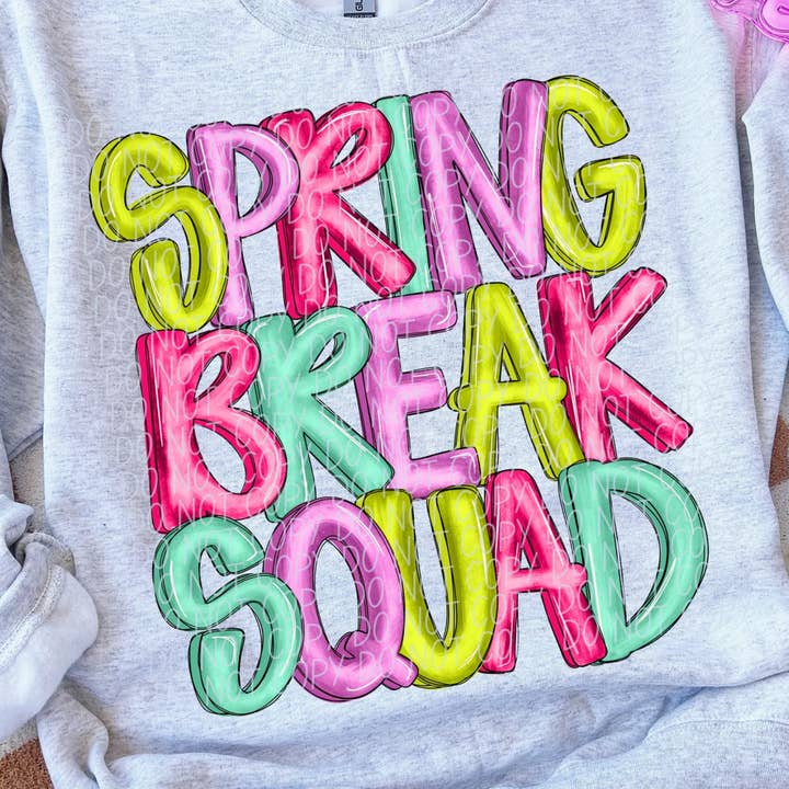 K and M Designs - Wholesale Sublimation Transfer - Spring Break Squad DTF Transfer0