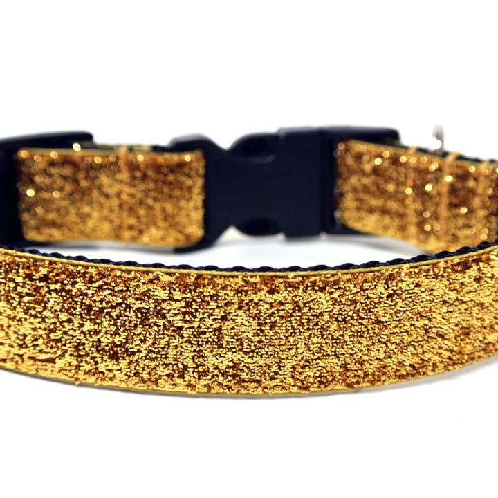 Glitter Dog Collar 1" Gold Dog Collar for wholesale by Wagologie