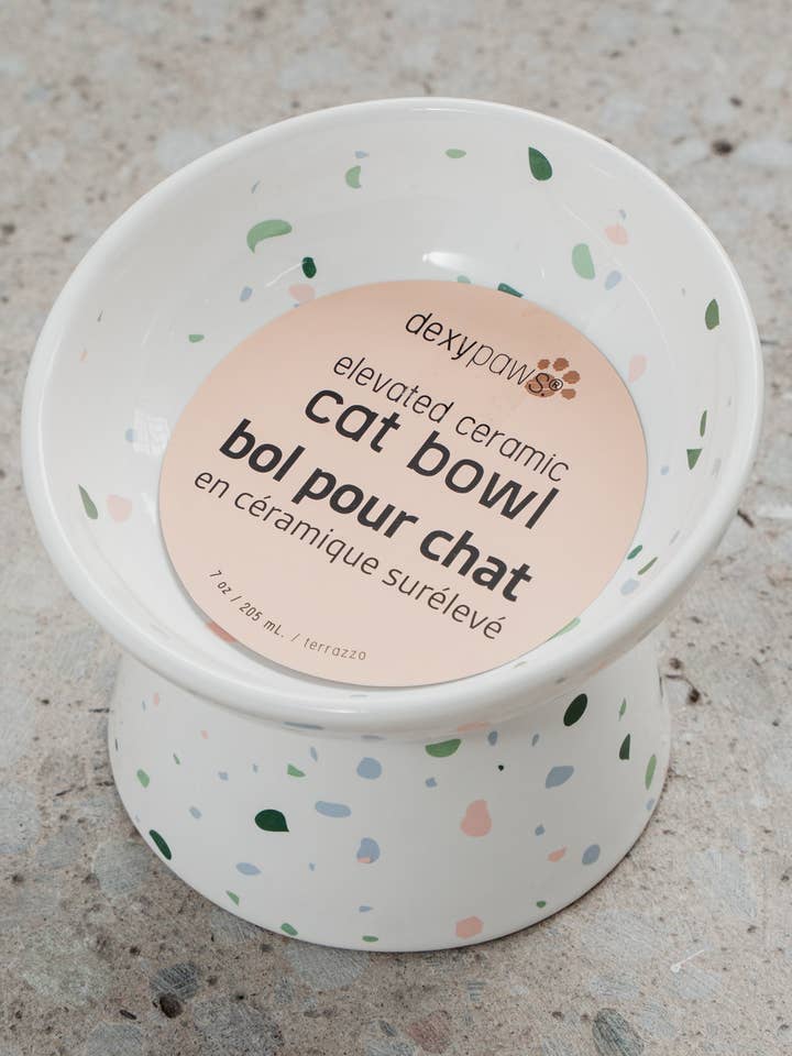 Ciotola per gatti in ceramica rialzata Terrazzo per la vendita all'ingrosso da parte di dexypaws