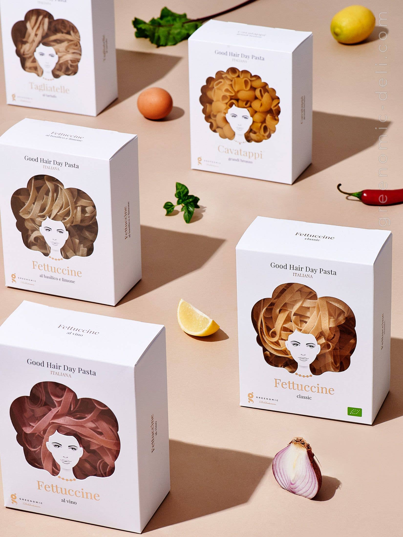 Greenomic Delicatessen - Wholesale Pasta - GOOD HAIR DAY PASTA FETTUCCINE BASIL & LEMON1