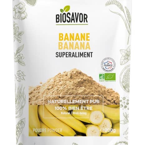 BioSavor – Engroshandel Protein-/superfoodpulver – Økologisk Bananpulver 200 g