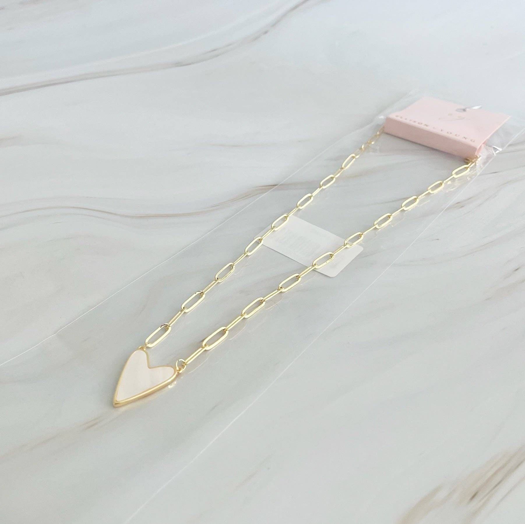 Ellison+Young - Wholesale Pendant/Charm Necklace - My Heart Link Chain Necklace5