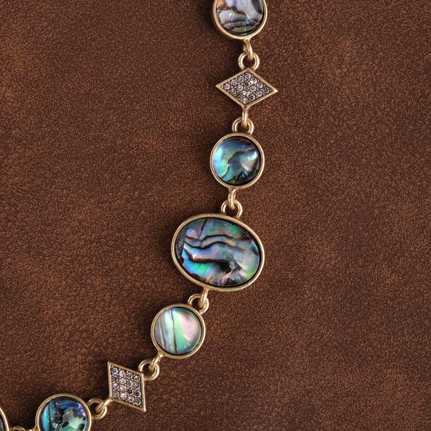 GirlyPirateCo - Wholesale Pendant/Charm Necklace - Vintage-Inspired Abalone Shell and Crystal Necklace4