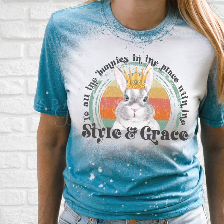 Funny Easter Bunny Bleached Shirt for wholesale by Sparkle Boutique2U