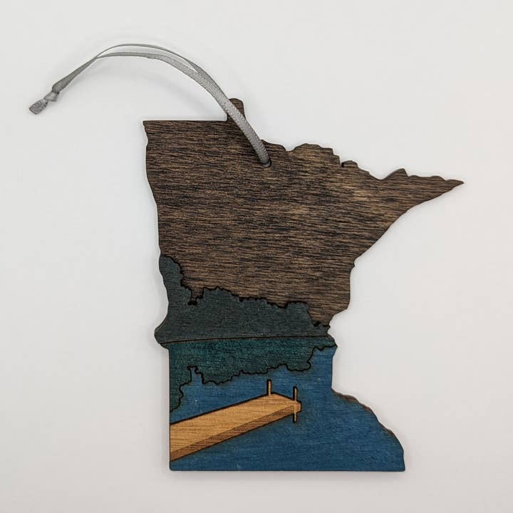 Knit and Nailed - Wholesale Ornament - Minnesota Wood Ornament Art 5" varieties1