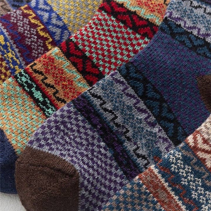 SAME AS THE PICTURE Casual Thick Breathable Absorb Sweat Sock(A Set Of Five Pairs) for wholesale on Faire4