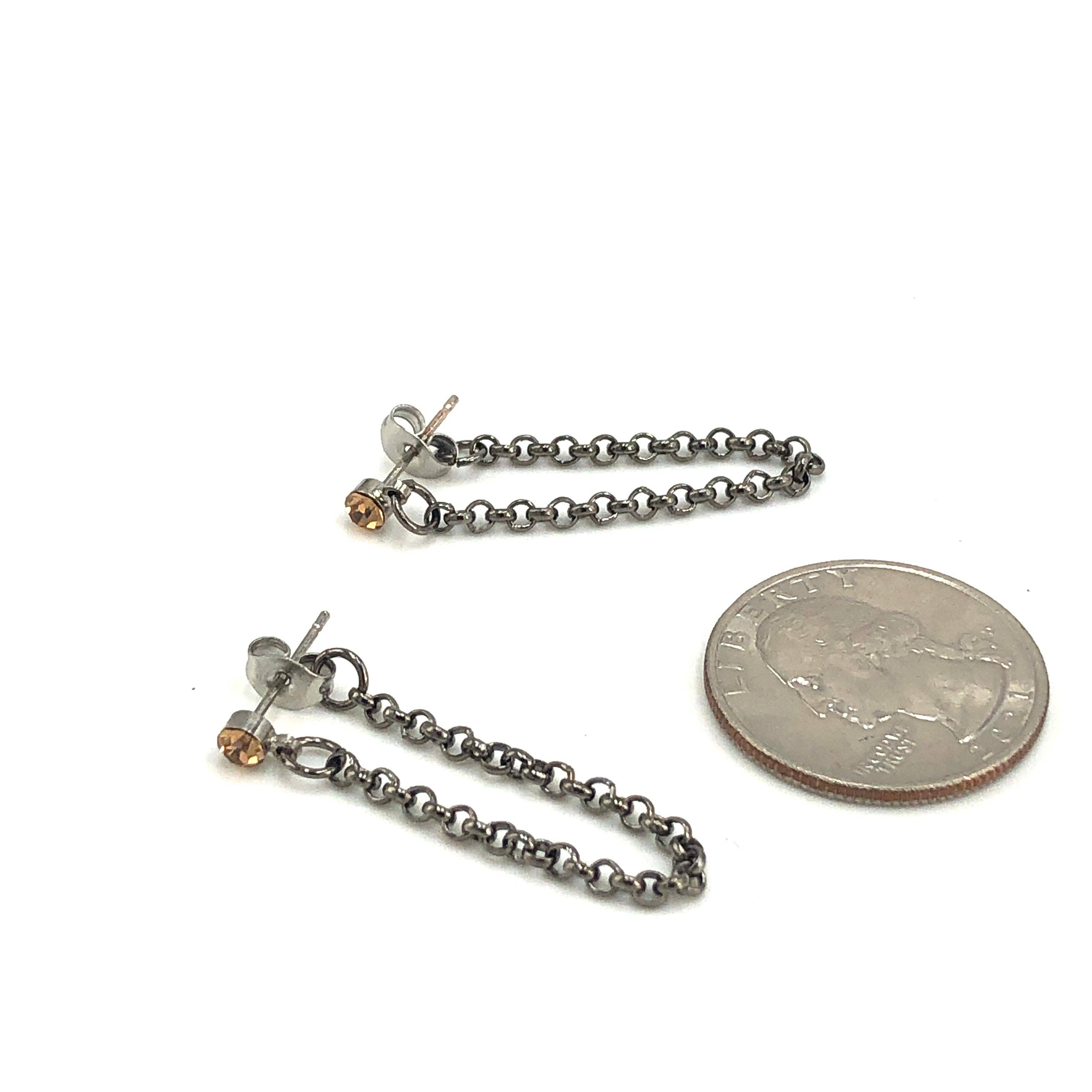 Leetie Lovendale - Vente Boucles d'oreilles pendantes - Boucles d'oreilles Wildest Dreams avec chaîne et paillettes3