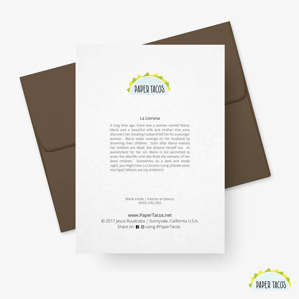 Paper Tacos® - Wholesale Halloween Card - La Llorona1