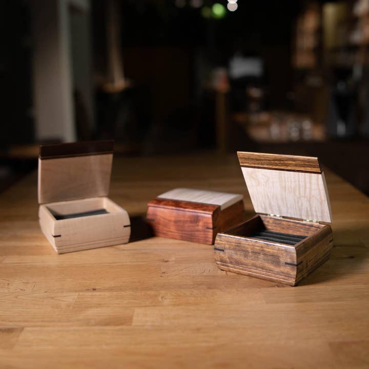 Mikutowski Woodworking - Wholesale Jewelry Box/Organizer - Wooden Ring Bearer Box for rings and cufflinks