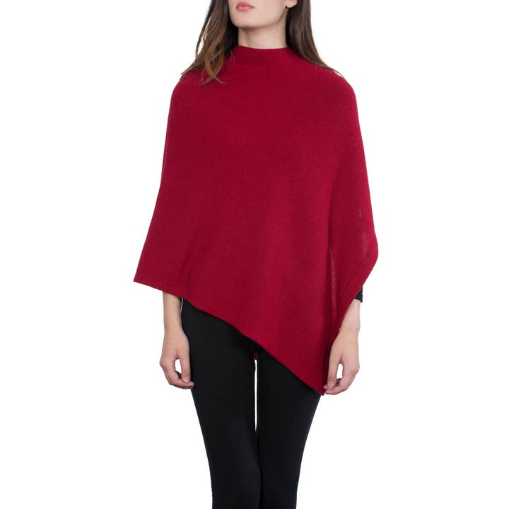 Assia di Brunetti Federica e C. s.a.s. - Vendita all'ingrosso Poncho - Donna - Moon - Poncho classico quadrato in misto cashmere