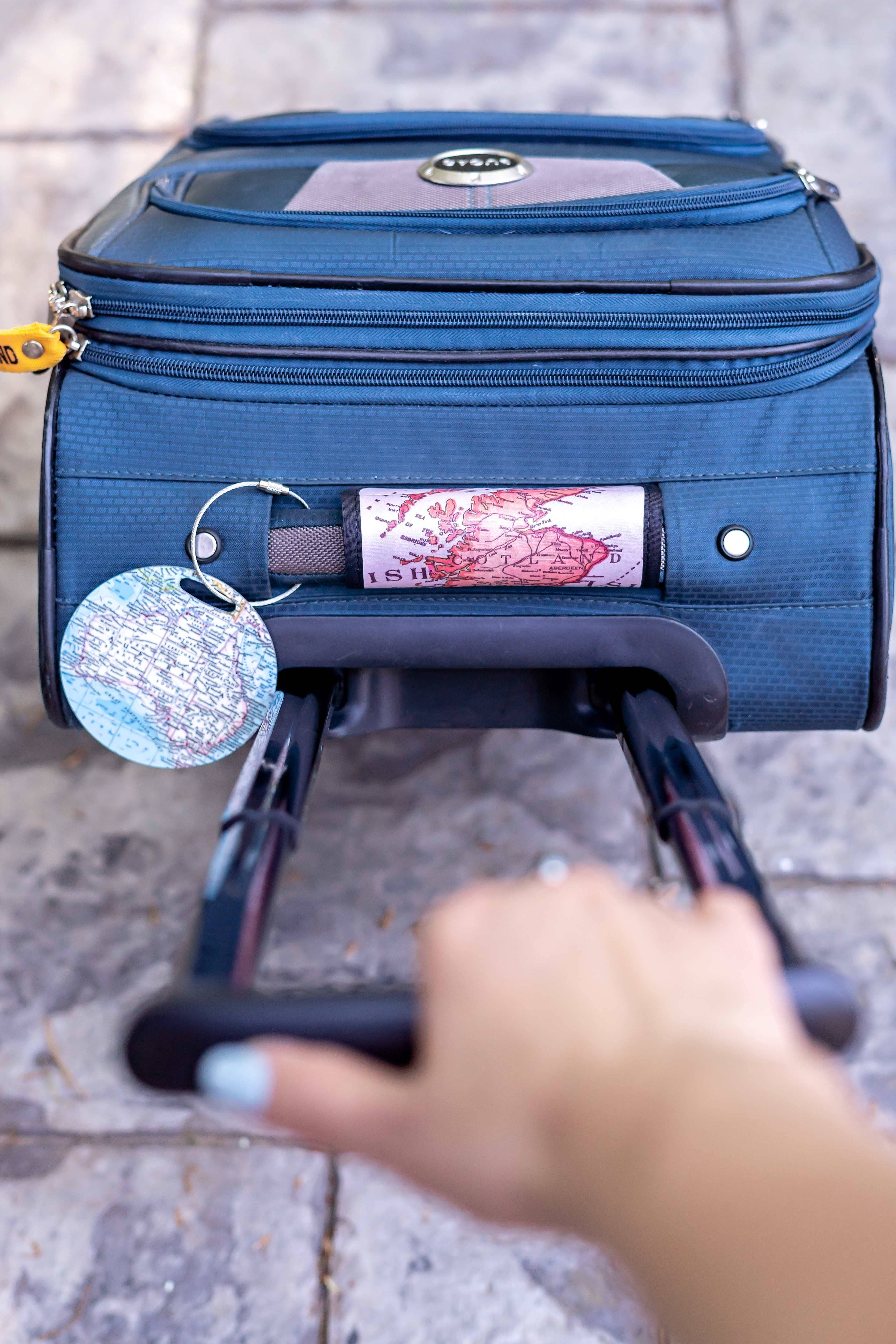 Daisy Mae Designs - Wholesale Luggage Tag - Barcelona Spain Map Luggage Tag Handle Wrap Airport Tag7