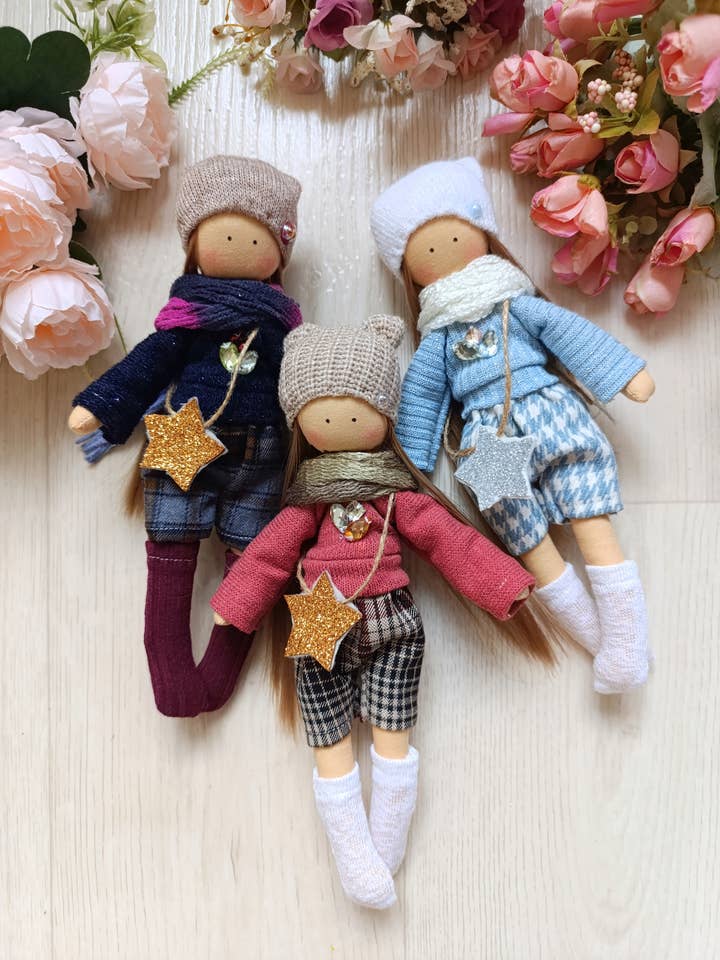 Handmade Doll, Fabric Doll, Cloth Doll, Rag doll, for wholesale by ChernikovaNataliya