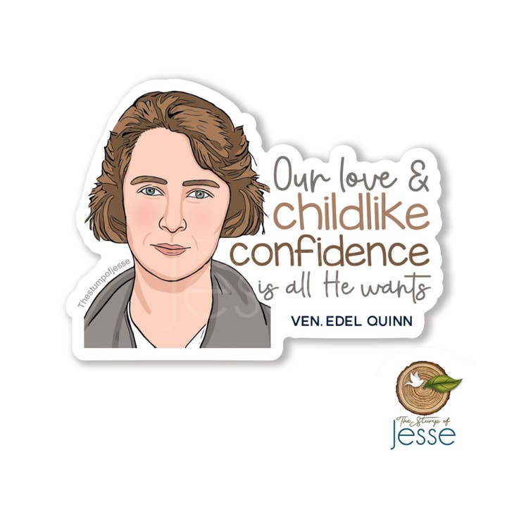 The Stump of Jesse - Wholesale Sticker - Ven. Edel Quinn Waterproof Catholic Sticker
