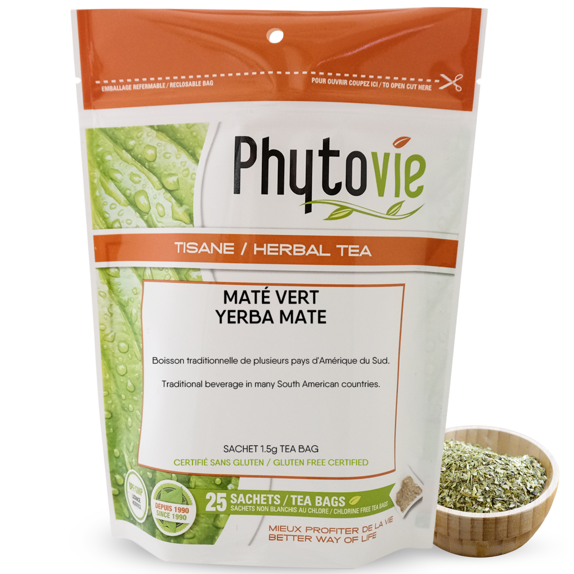 REMOVED BRAND – Großhandel Gesundheits-/Entgiftungstee – Grüner Matetee | 25 Beutel0