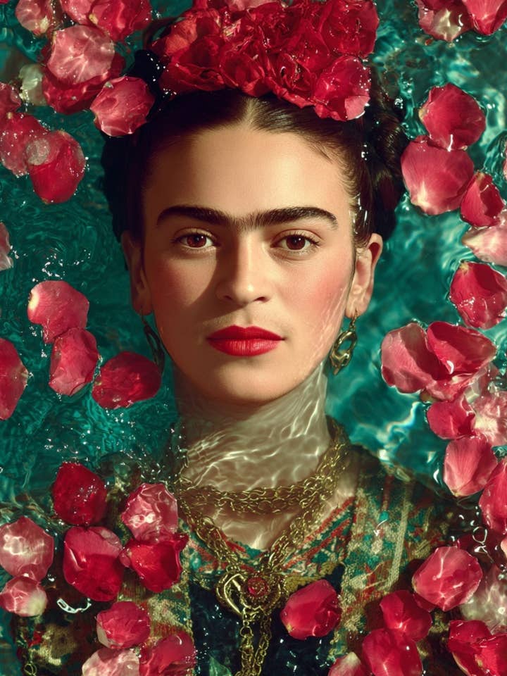 Frida Kahlo: Riflessioni di Rose | Frivolezze di Carte per la vendita all'ingrosso da parte di Fripperies