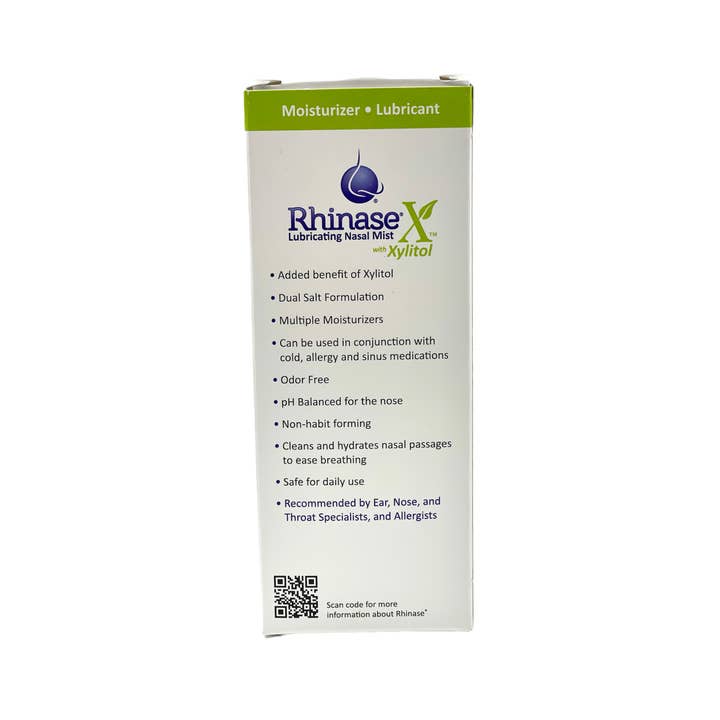 Rhinase - Wholesale Nasal Care - Rhinase X Nasal Spray | Less Sneezing, Itchiness, Nasal drip and Congestion | Mores Than Just Saline | Now with Xylitol | Long Lasting Symptom Relief from Nasal Dryness | (1 oz.)