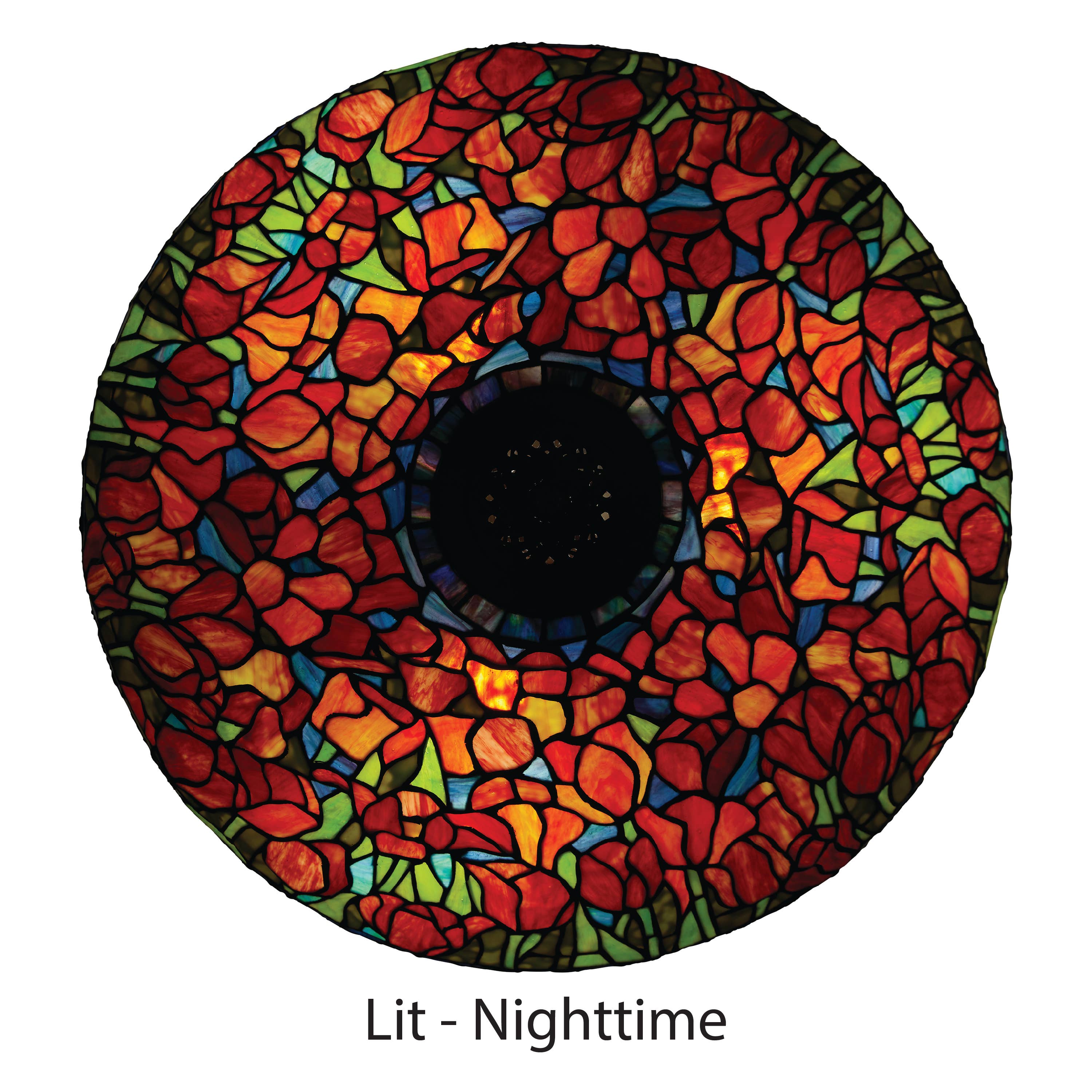 River of Goods - Wholesale Accent/Desk Lamp - 33.25"H Tulip Tiffany-Style Stained Glass Table Lamp8