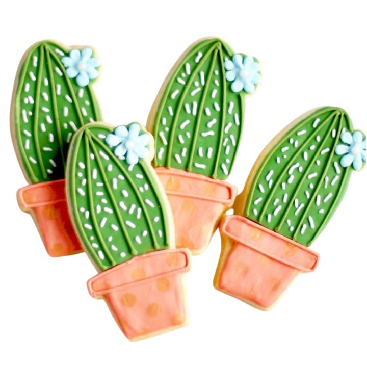 Sweet Sanctions LLC - Wholesale Cookie - Potted Cactus Cookie Set