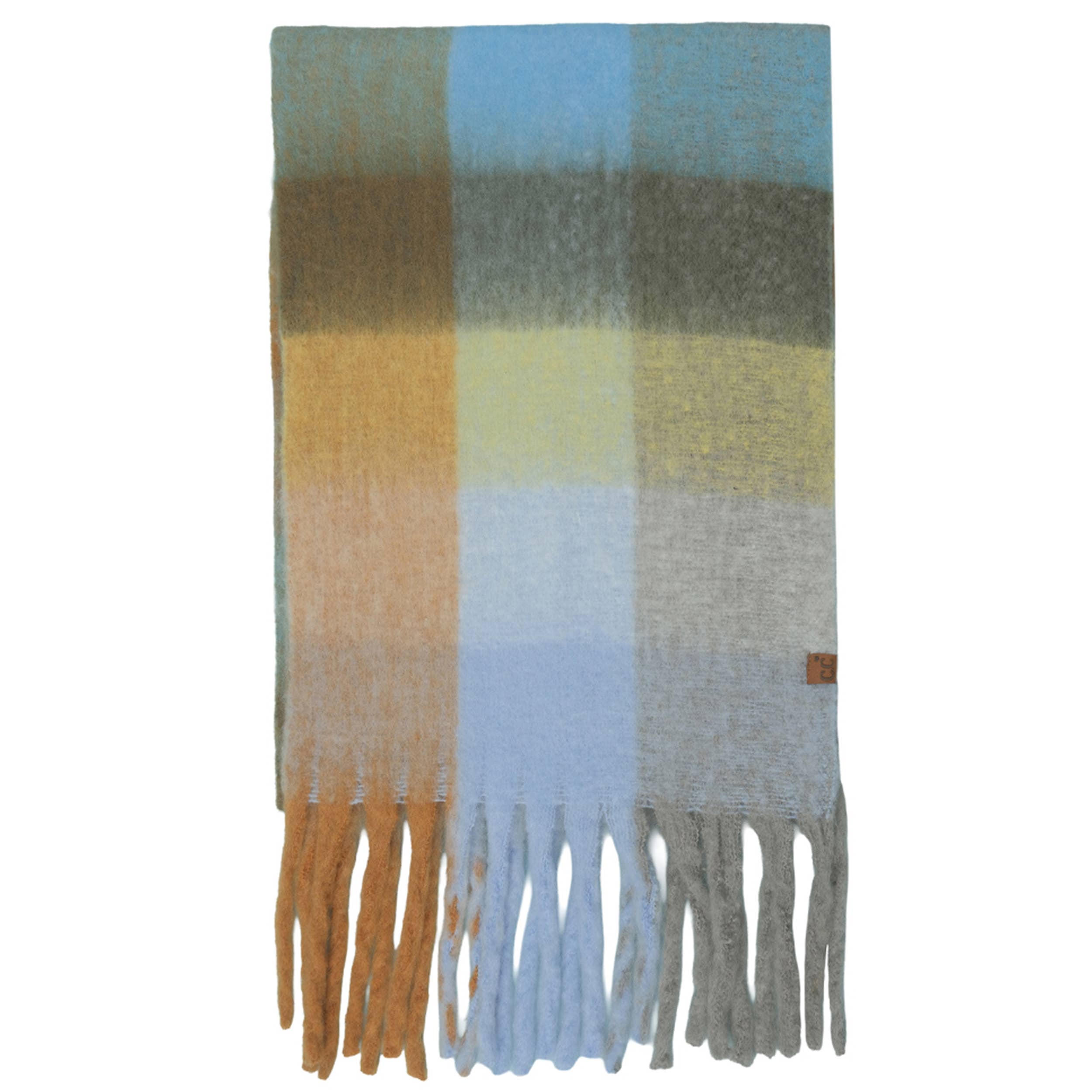 Hana - Wholesale Scarf - Women's - C.C Multi Color Block Plaid Check Pattern Woven Winter Scarf19