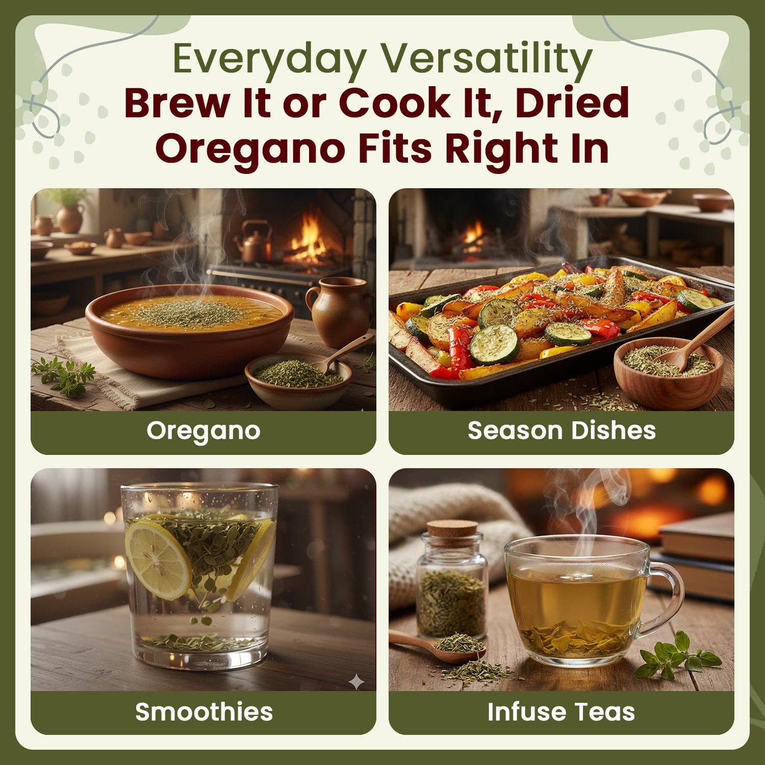 Organic Way LLC - Vente Herbes aromatiques - Feuilles d'origan séchées coupées et tamisées (Origanum vulgare) - Récolte sauvage européenne | Certifié casher | Végétalien, sans OGM et sans gluten | Certifié USDA | Origine - Albanie3