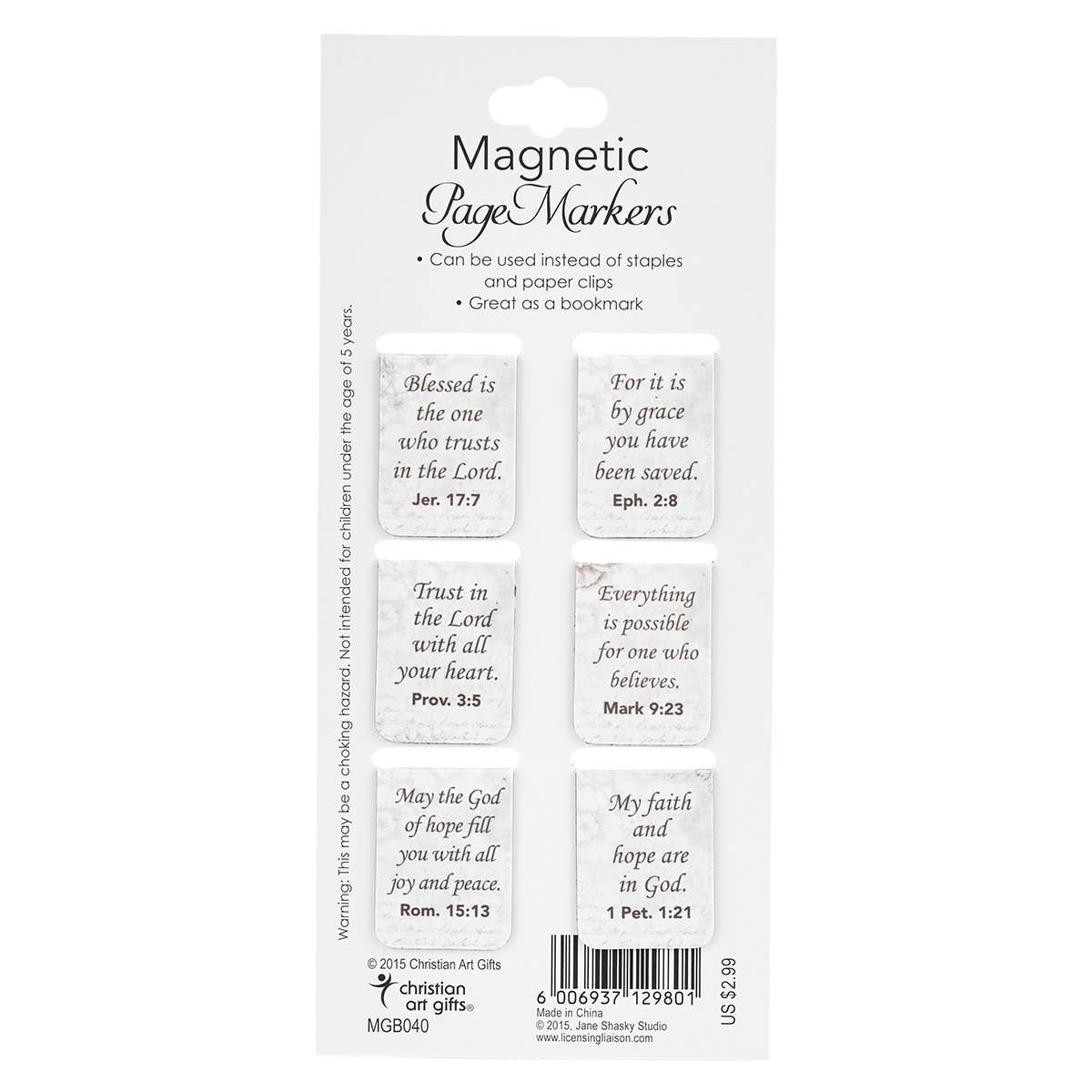 Christian Art Gifts - Wholesale Bookmark - Magnetic Bookmark Set Mini Butterfly Blessings1