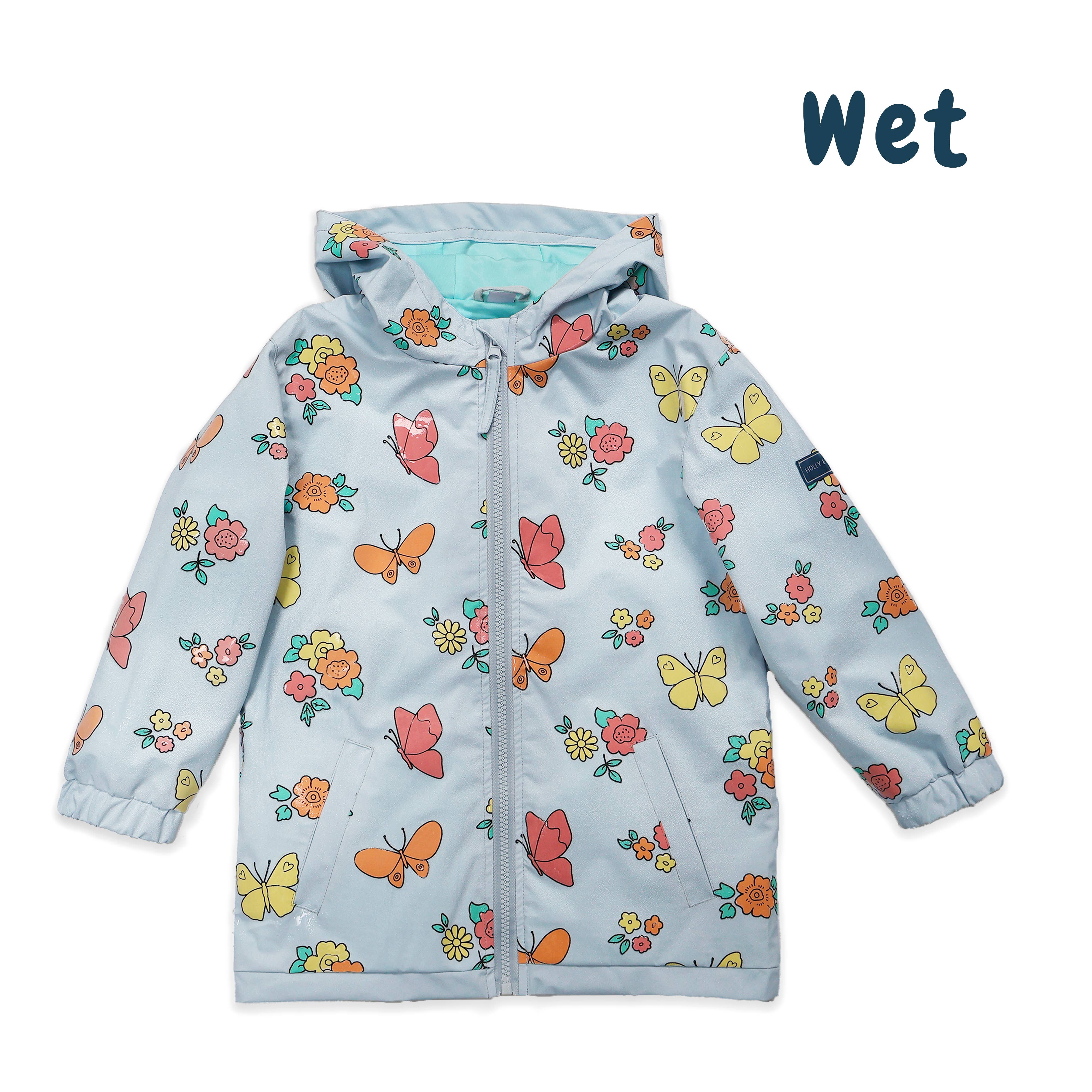 Holly and Beau – wholesale Raincoat – Kids – Flower and Butterfly Color Changing Kids Raincoat7