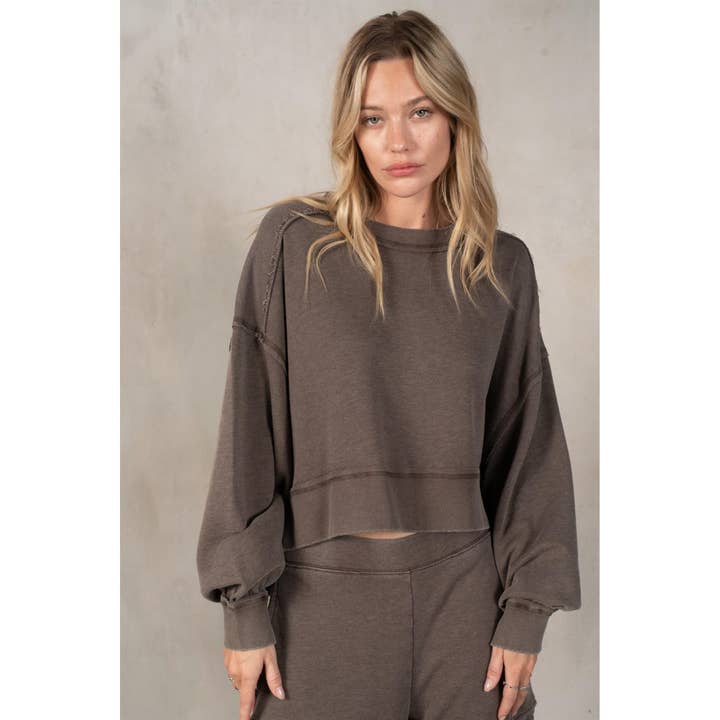 lalamia - Wholesale Sweatshirt - Women's - Exposed Seam Sweatshirt9