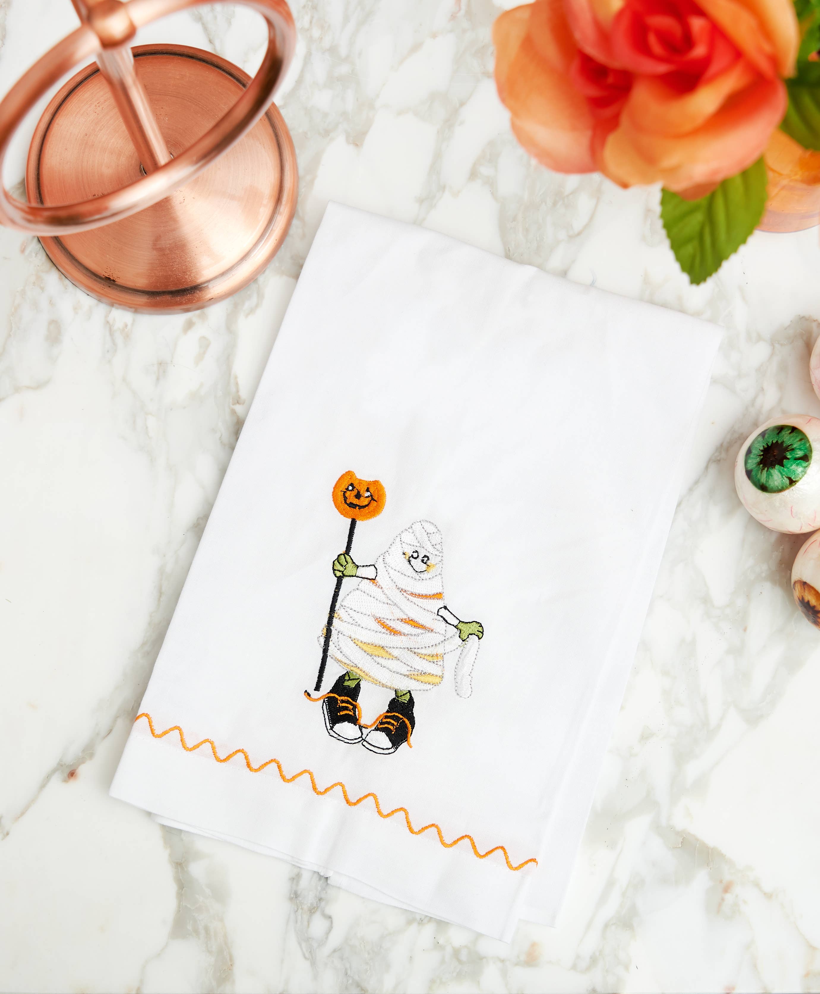 C&F Home - Wholesale Hand Towel - SALE Halloween Candy Corn Mummy Guest Hand Towel2