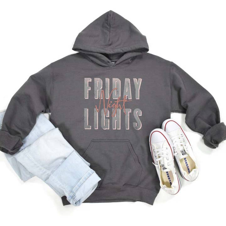 FRIDAY NIGHT LIGHTS Graphic Unisex Fleece Hooded Sweatshirt for wholesale by Shamaim