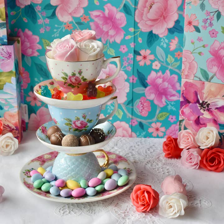 All Little Cute Things - Wholesale Tea Set - Mismatched teacups for Tea party, Catering, Event Planner