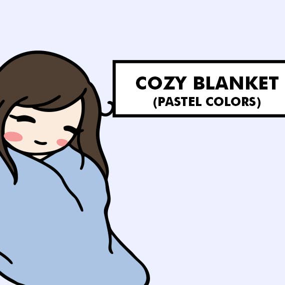 Cozy Blanket (Pastel Colors) for wholesale by Stickies by C&S