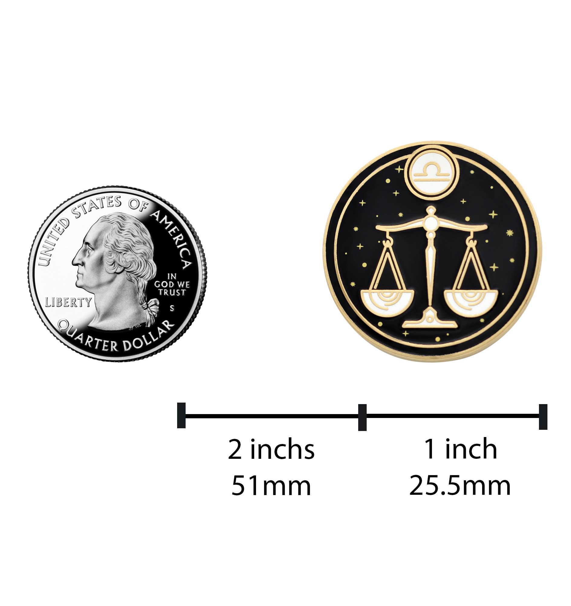 Real Sic - Vendita all'ingrosso Spilla da bavero - Segno astrologico — Bilancia — Segno Stellare Astrologia Spilli smaltati6