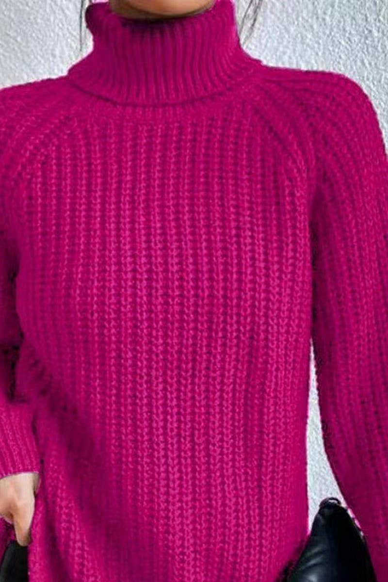 NINEXIS - Wholesale Knit Sweater - Women's - CWOSWL07649_HIGH-NECK MID-LENGTH RAGLAN SLEEVE SWEATER6