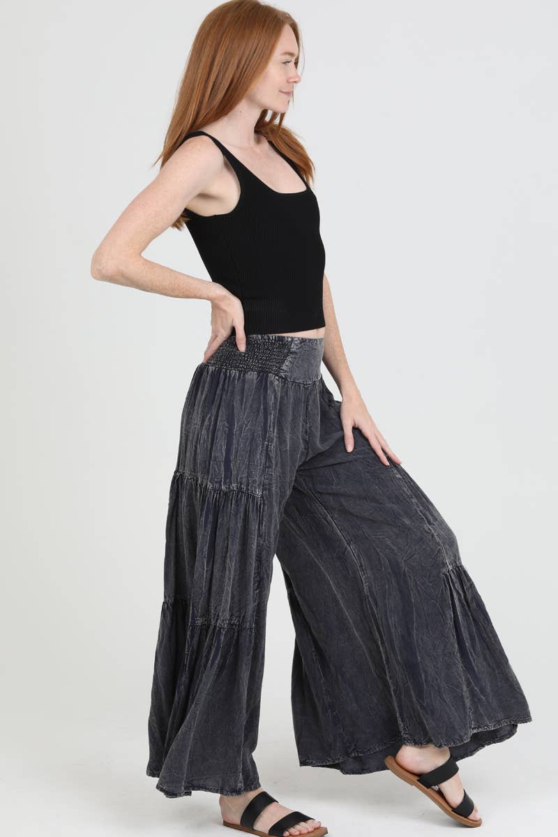ANGIE - Wholesale Pants - Women's - B3690-ASIS WIDE LEG PANTS WITH V YOKE WAIST BAND12