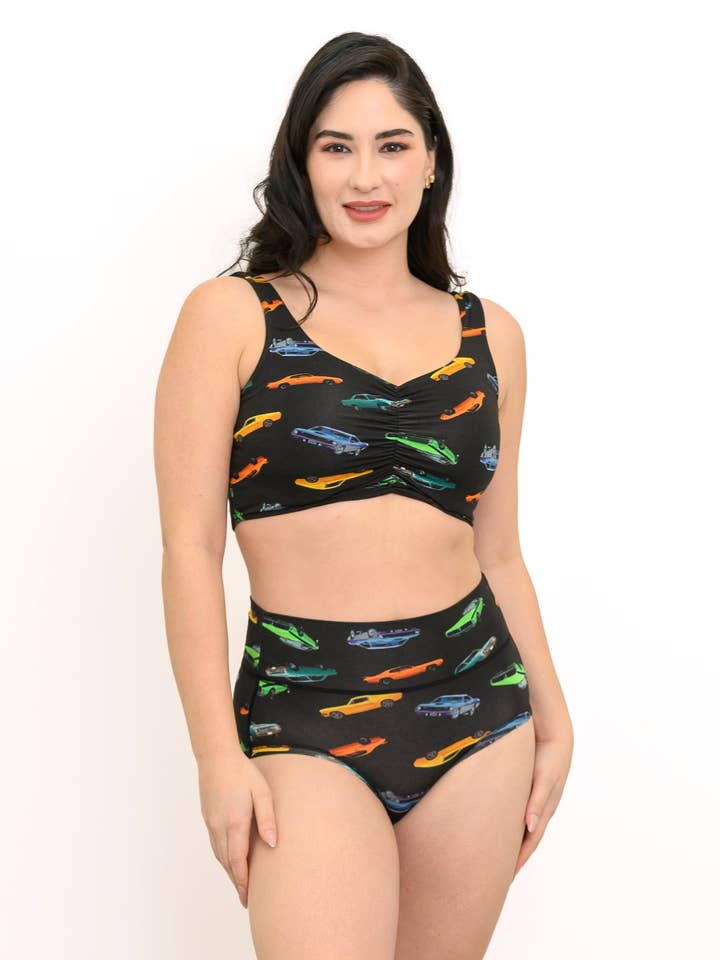 Clipper Top, Muscle Cars, Bamboe voor wholesale door Blue Sky Clothing Co LLC