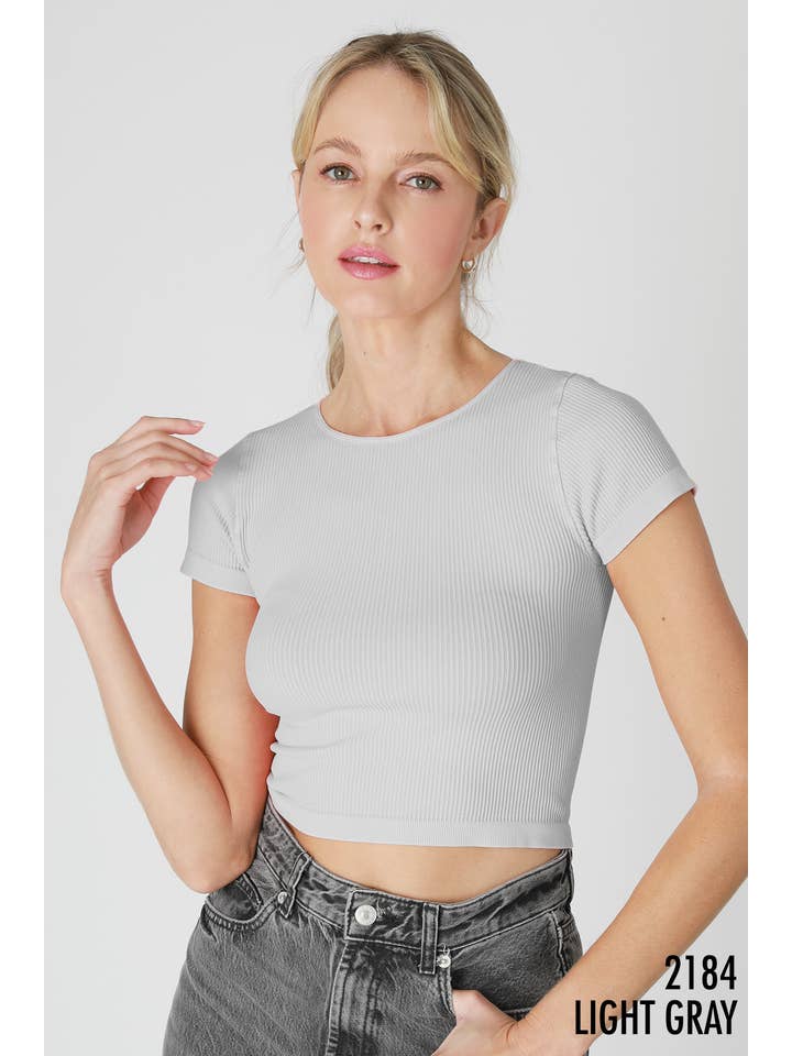 NIKIBIKI - Wholesale Knit Top - Women's - NS8232- Ribbed Baby Tee29