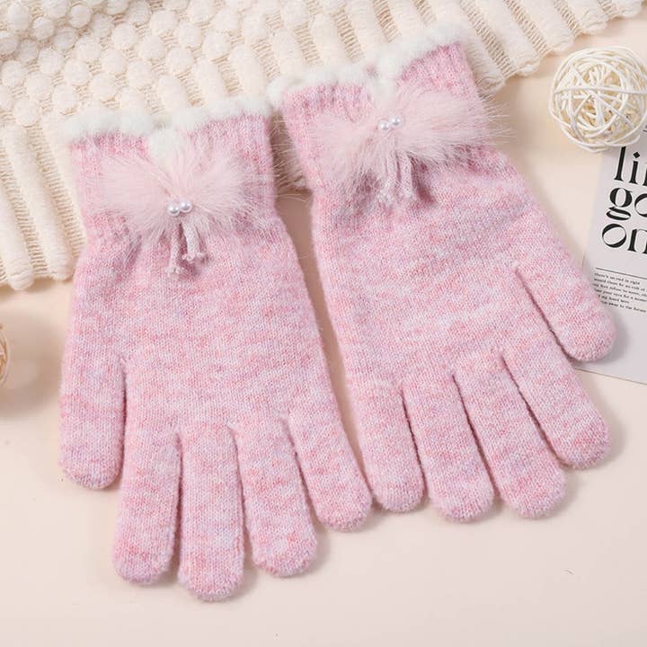 Funkyrel® Atzbranding Limited - Wholesale Gloves - Women's - Gloving – Pom Plush Winter Gloves2