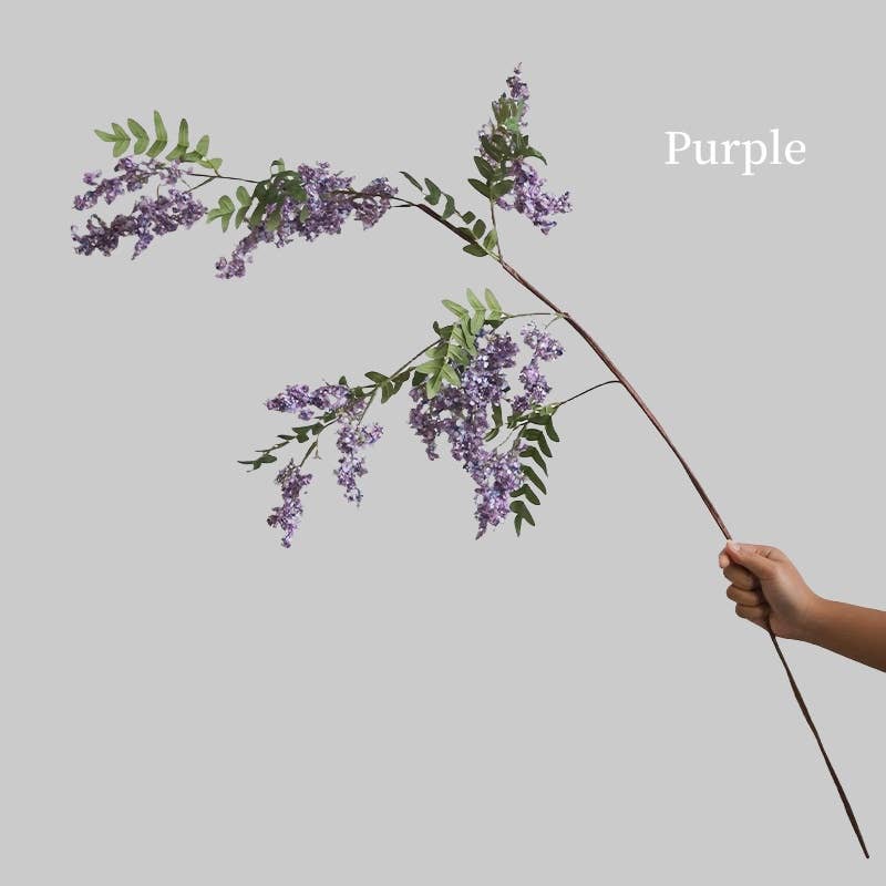 ACNITE(We cover U.S. import duties) - Wholesale Artificial Flowers - Artificial Sophora flowers Purple flowers home/wedding decor2