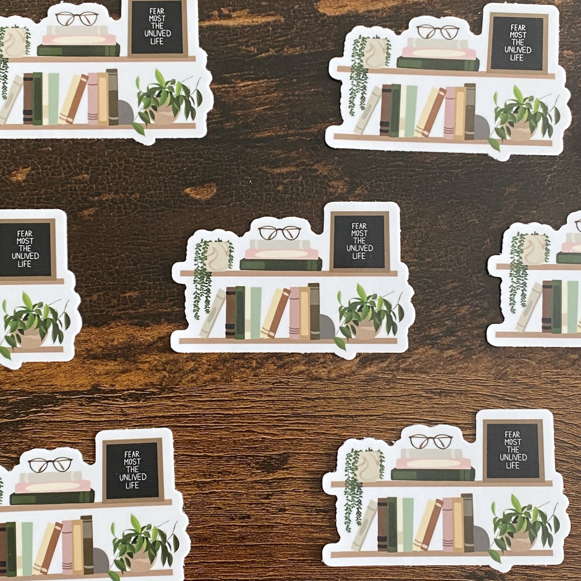 Clay Collection Co. - Wholesale Sticker - Book Lover's Shelves Sticker2