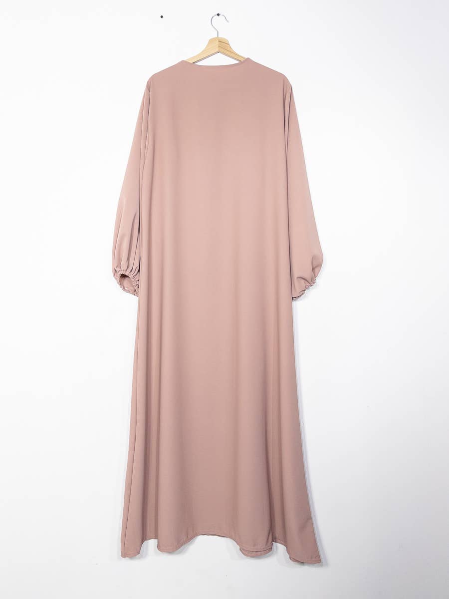 IDEAL OUTFIT - Wholesale Nursing Dress - Maternity - Medina silk nursing abaya with zip opening 2508PK3